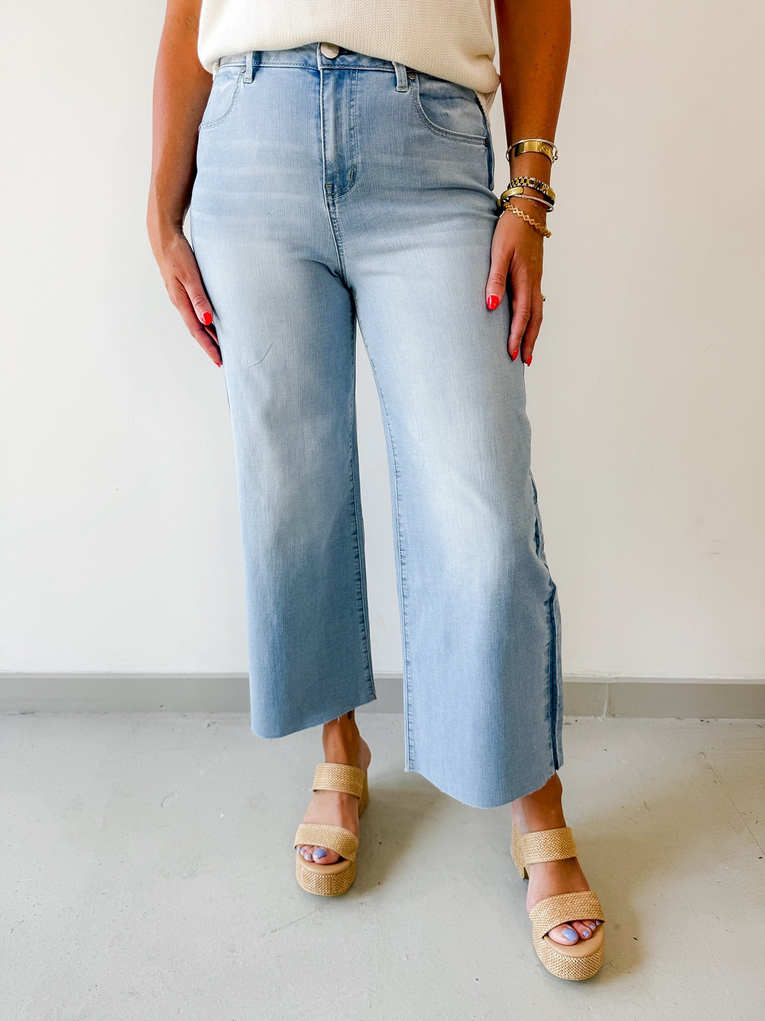 High Rise Wide Leg Crop Jean