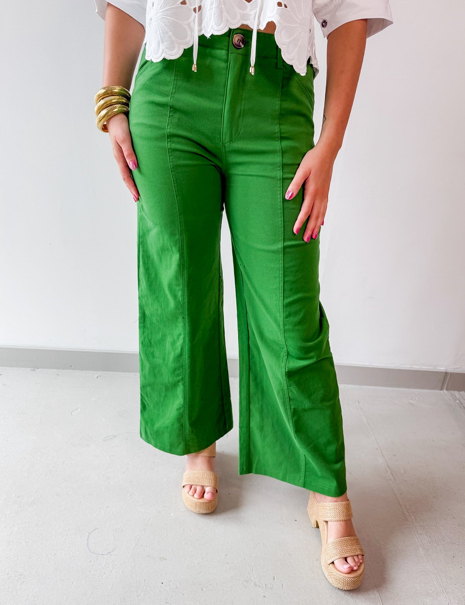 High Rise Wide Leg Pants