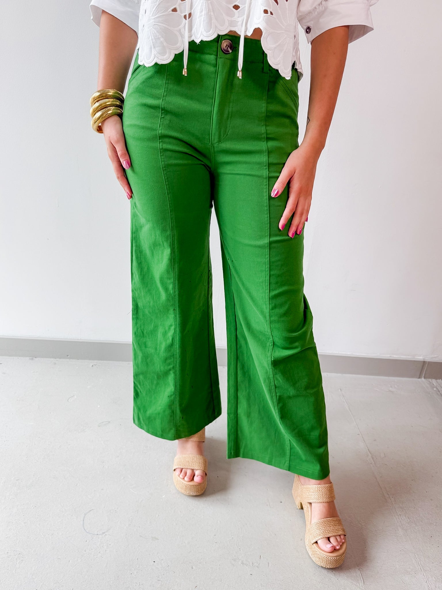 High Rise Wide Leg Pants
