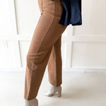 High Rise Wide Leg Pants- Mocha