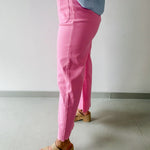 High Waist Wide Pants Featuring Scallop Trim