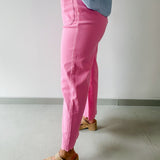 High Waist Wide Pants Featuring Scallop Trim