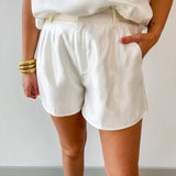 High Waisted Pleated Shorts