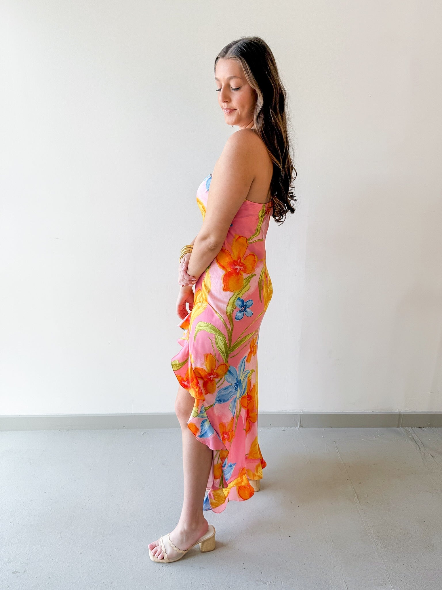 Honey Suckle Strapless Maxi Dress