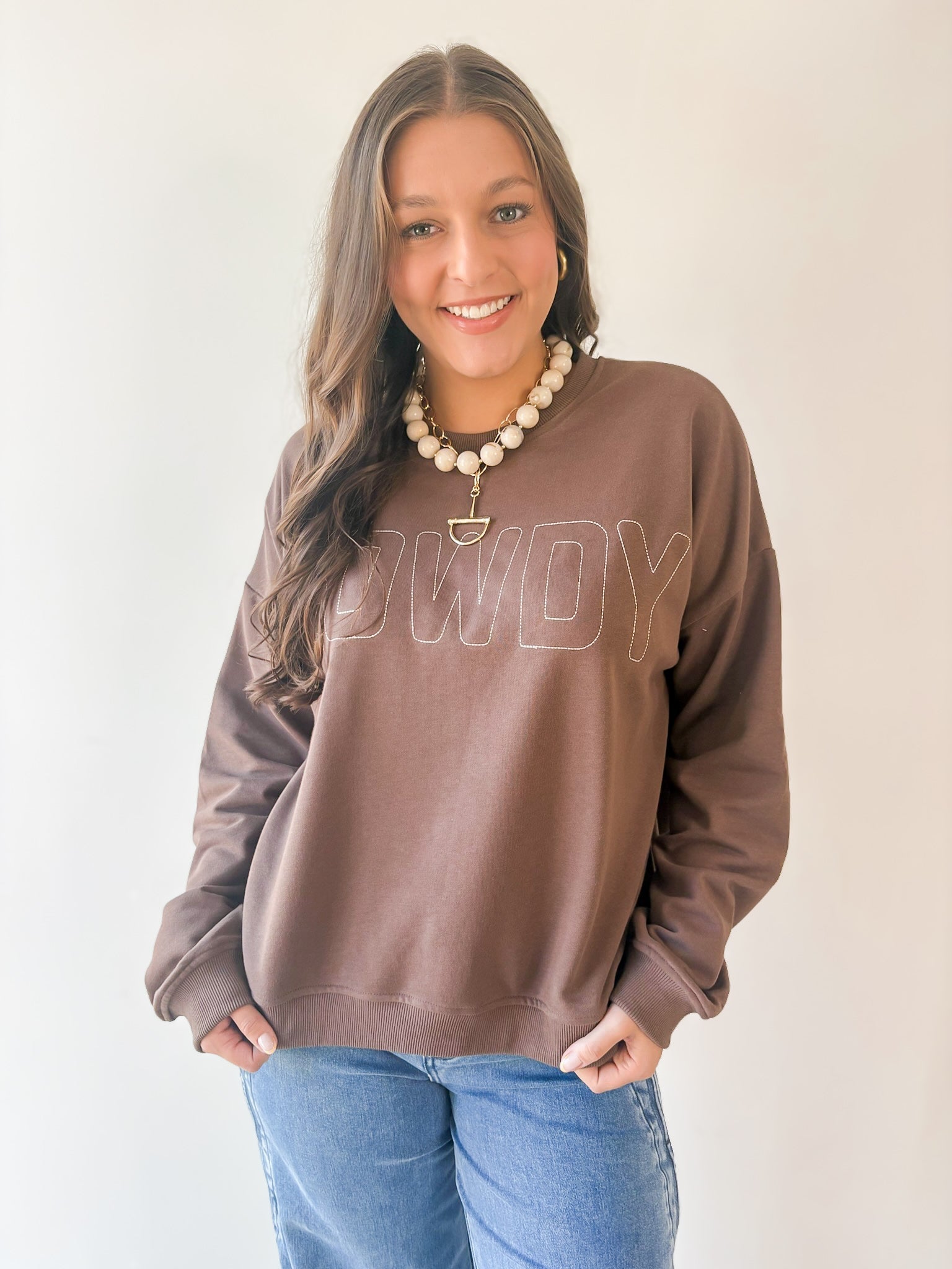 "Howdy" Graphic Sweater - Coco