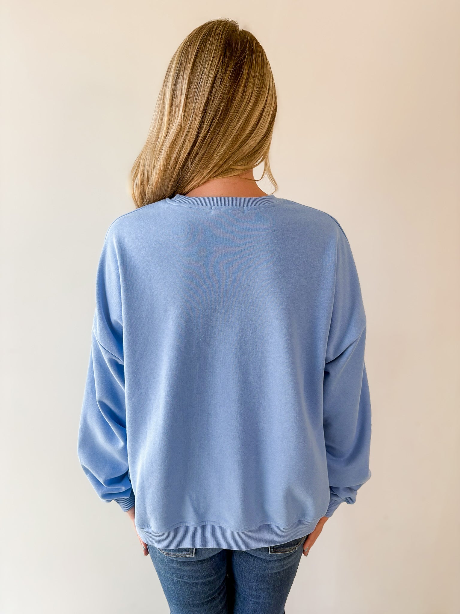"Howdy" Graphic Sweater - Seabreeze