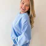 "Howdy" Graphic Sweater - Seabreeze