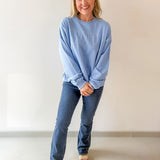 "Howdy" Graphic Sweater - Seabreeze