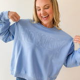 "Howdy" Graphic Sweater - Seabreeze