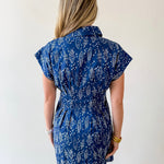 Indigo Fish Print Dress