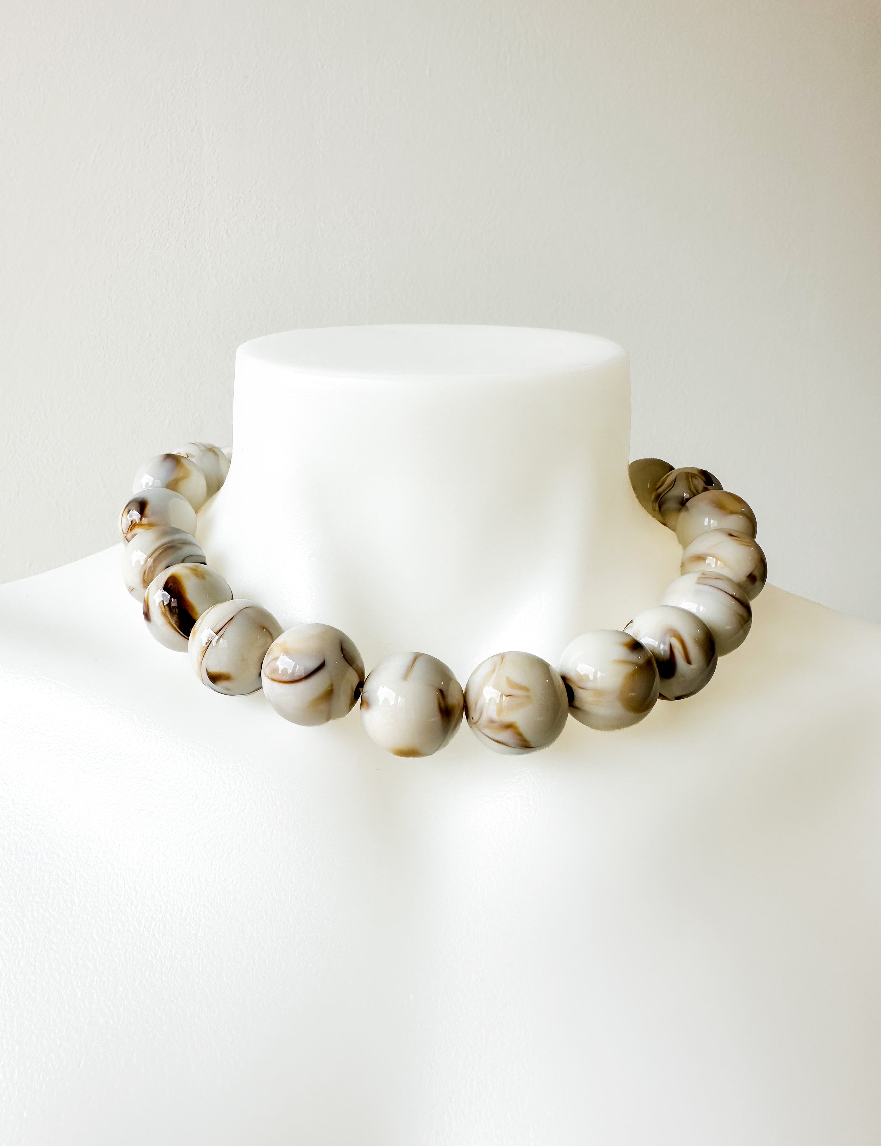 Ivory Bead Ball Necklace