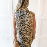 Jaquard Stand Collar Mini Dress - Taupe