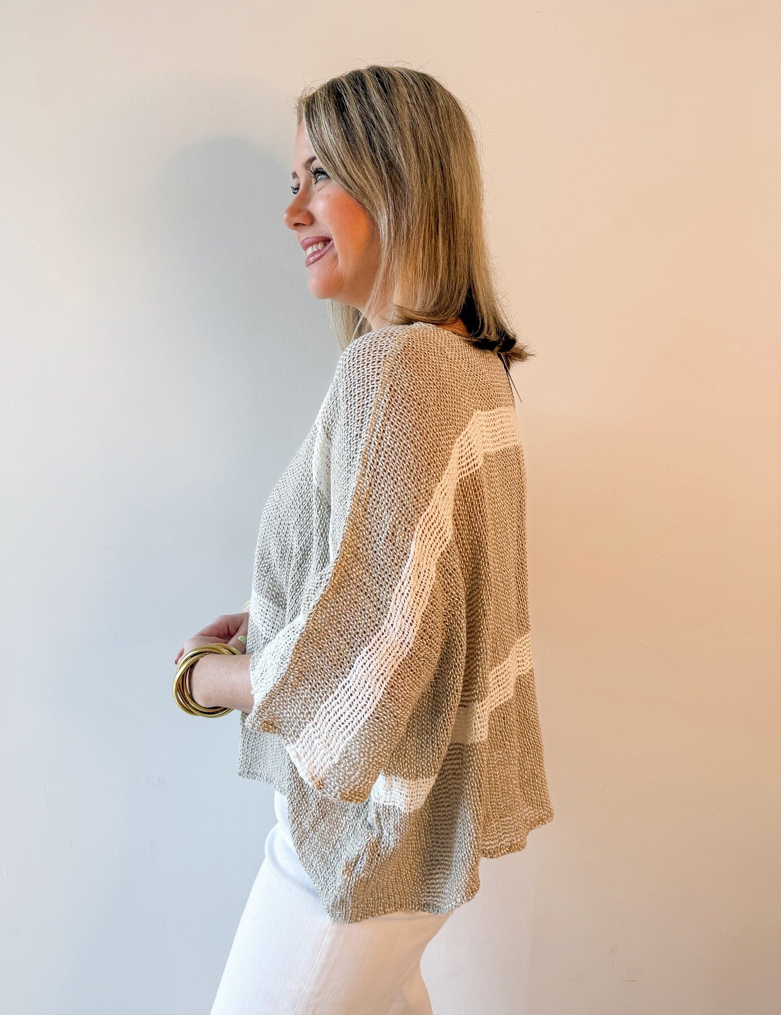 Kialany Contrast Stipe Top