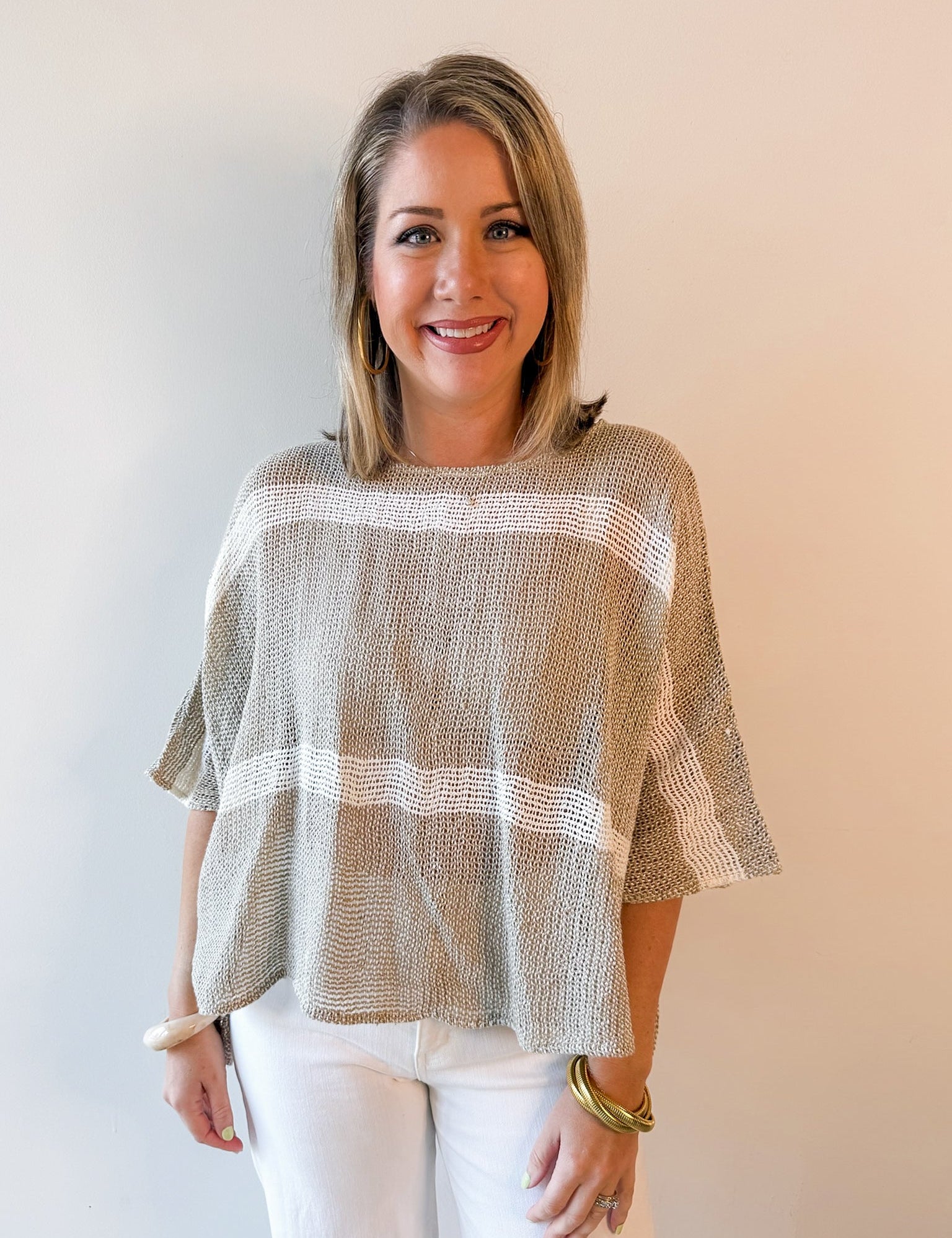 Kialany Contrast Stipe Top