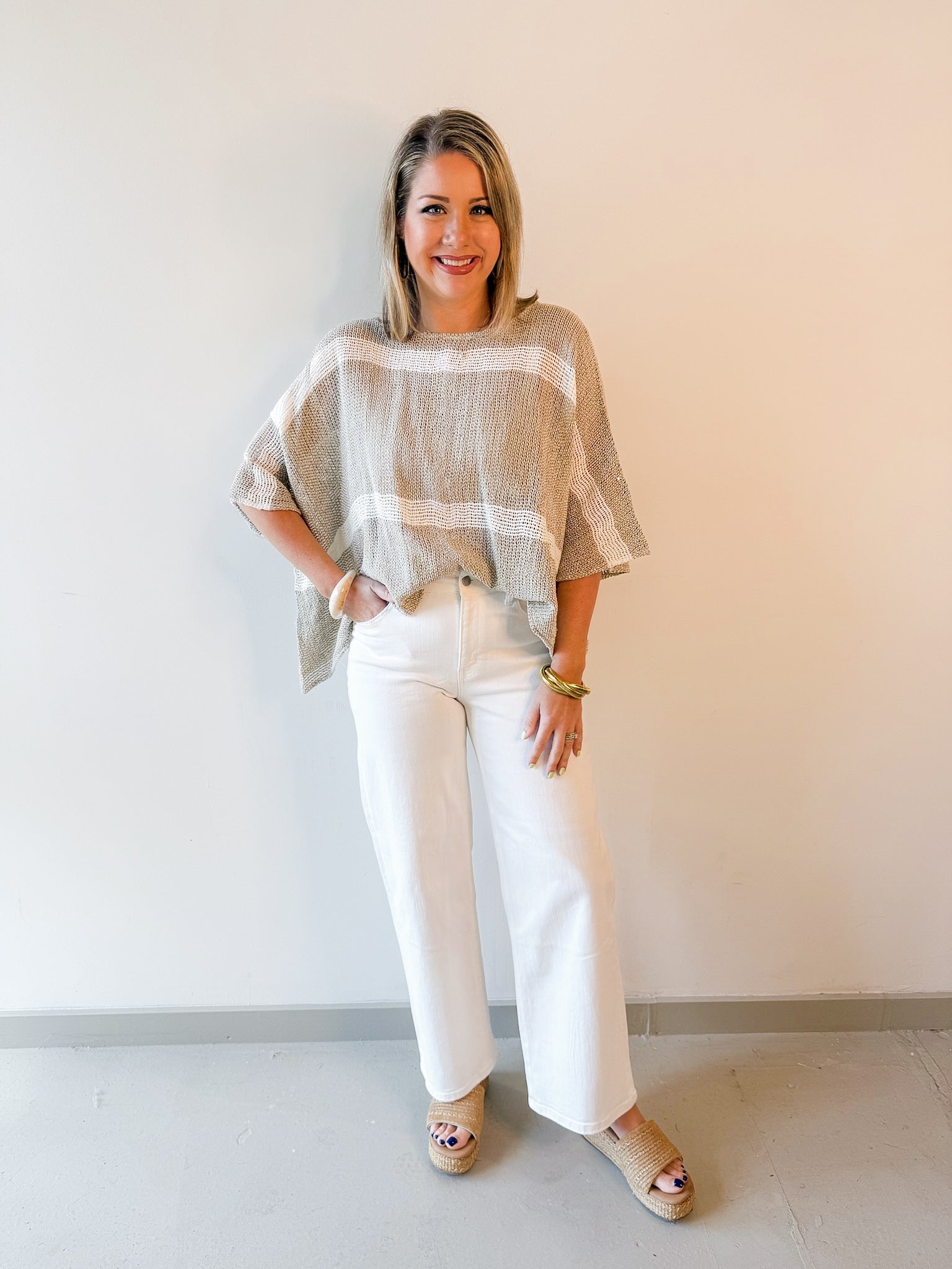 Kialany Contrast Stipe Top