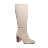 Knee High Microsuede Boot - Sand