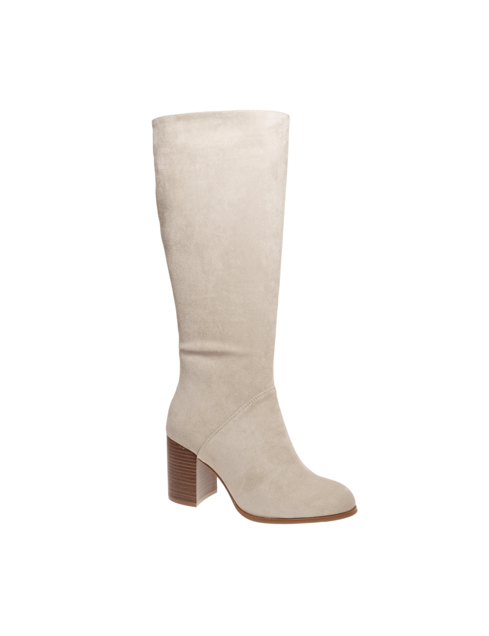 Knee High Microsuede Boot - Sand