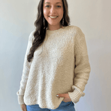 Knit Detail Drop Shoulder Sweater