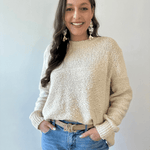 Knit Detail Drop Shoulder Sweater