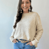 Knit Detail Drop Shoulder Sweater