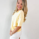 Knit Short Sleeve Cardigan