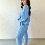 Knit Top & Drawstring Pants Set