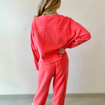 Knit Top & Drawstring Pants Set