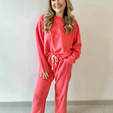 Knit Top & Drawstring Pants Set