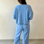 Knit Top & Drawstring Pants Set