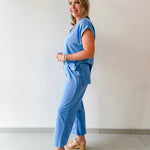 Knit Top & Pants Set - Blue