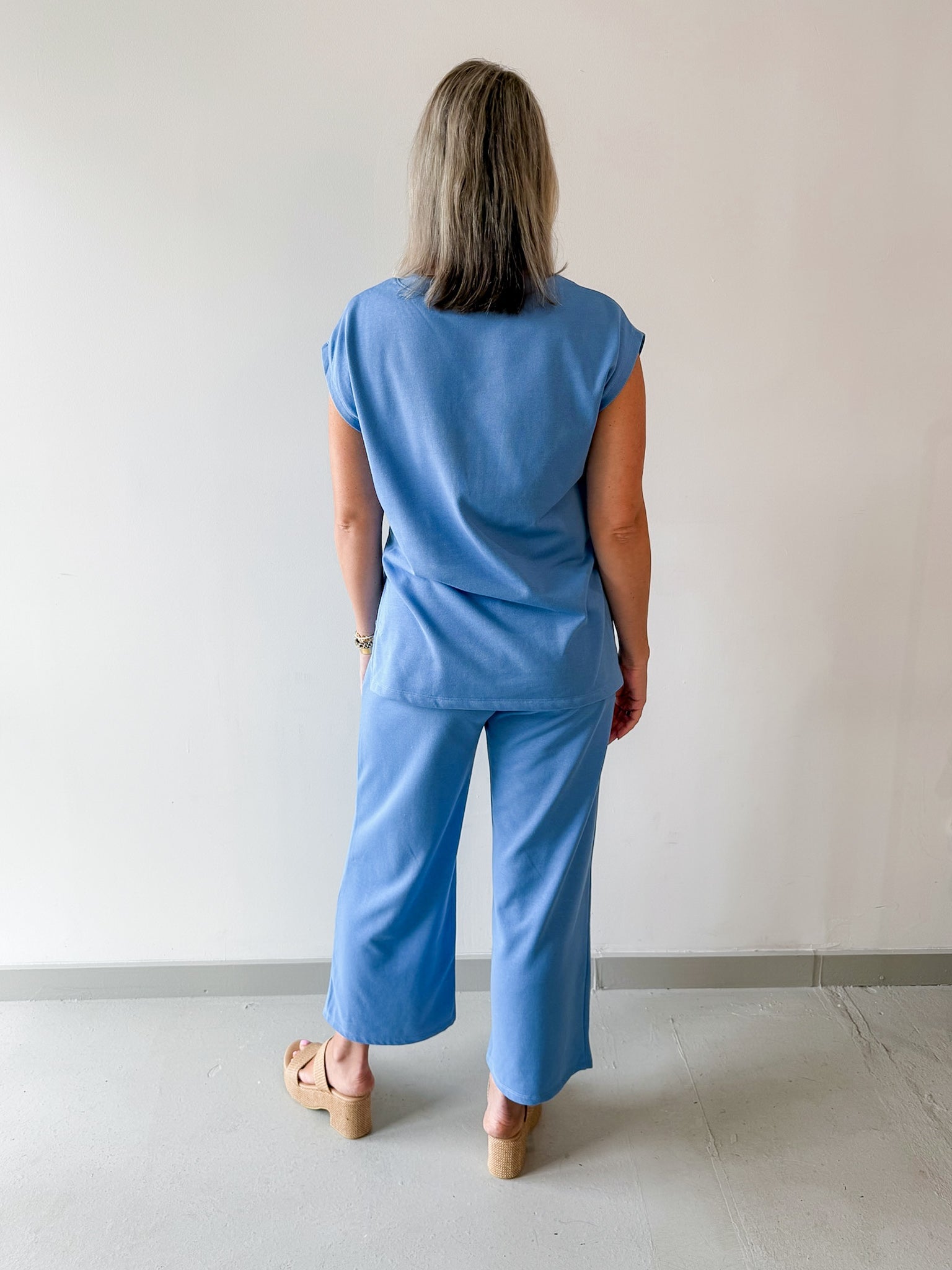 Knit Top & Pants Set - Blue