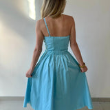 Knotted Twist Midi Dress