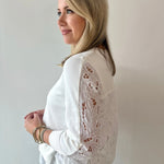 Lace Mixed Media Sweater Top