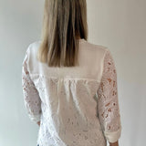 Lace Mixed Media Sweater Top