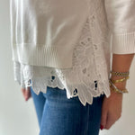 Lace Mixed Media Sweater Top