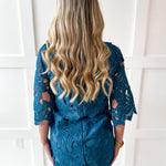Lace Short Sleeve Mini Dress