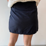 Lace Trim Detail Wrap Mini Skirt