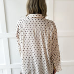 Lace Trim Oversized Shirt- Ivory