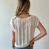 Ladder Knit Boxy Fit Top