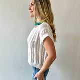 Ladder Knit Boxy Fit Top