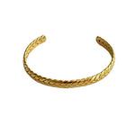 Large 6mm Wheat Cuff Bracelet