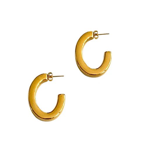 Large Gold C - Shape Hoop