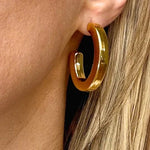 Large Gold C - Shape Hoop