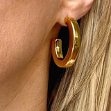 Large Gold C - Shape Hoop