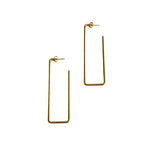 Large Thin Rectangle Earring