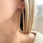 Large Thin Rectangle Earring