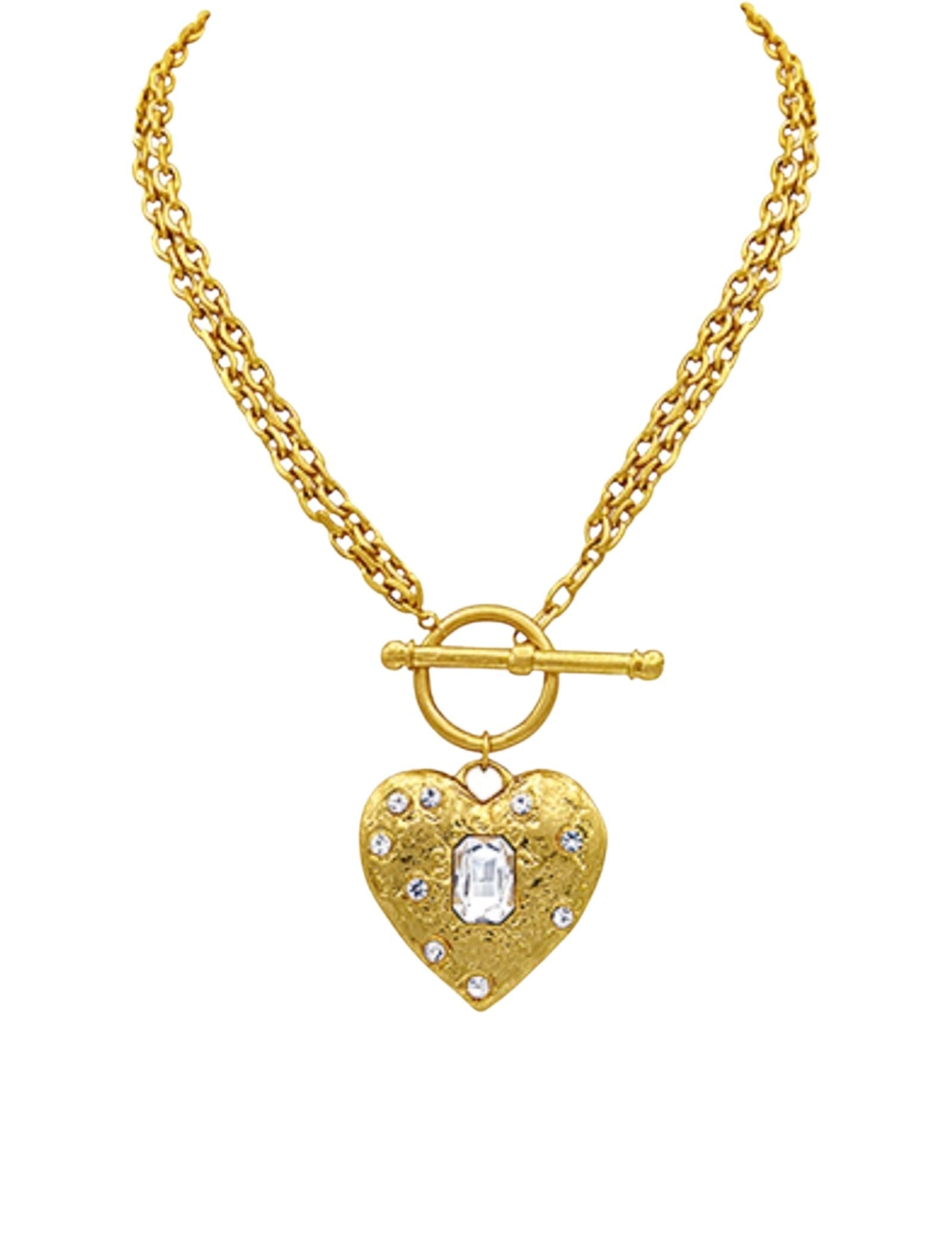 Layered & Pave Heart Necklace