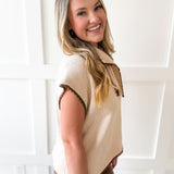 Layered Scallop detail Knit top