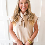 Layered Scallop detail Knit top