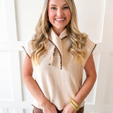 Layered Scallop detail Knit top